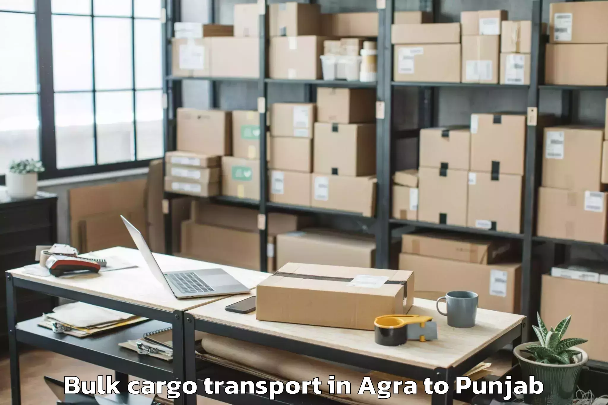 Top Agra to Mukerian Bulk Cargo Transport Available